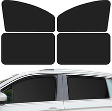 Car Window Sun Shades, Universal Interior Accessories - Double-Sided Black 4Pcs