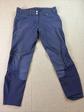 Ariat Pro Series Women Equestrian Horseback Ride Full Breech Pant Navy 26R-4367