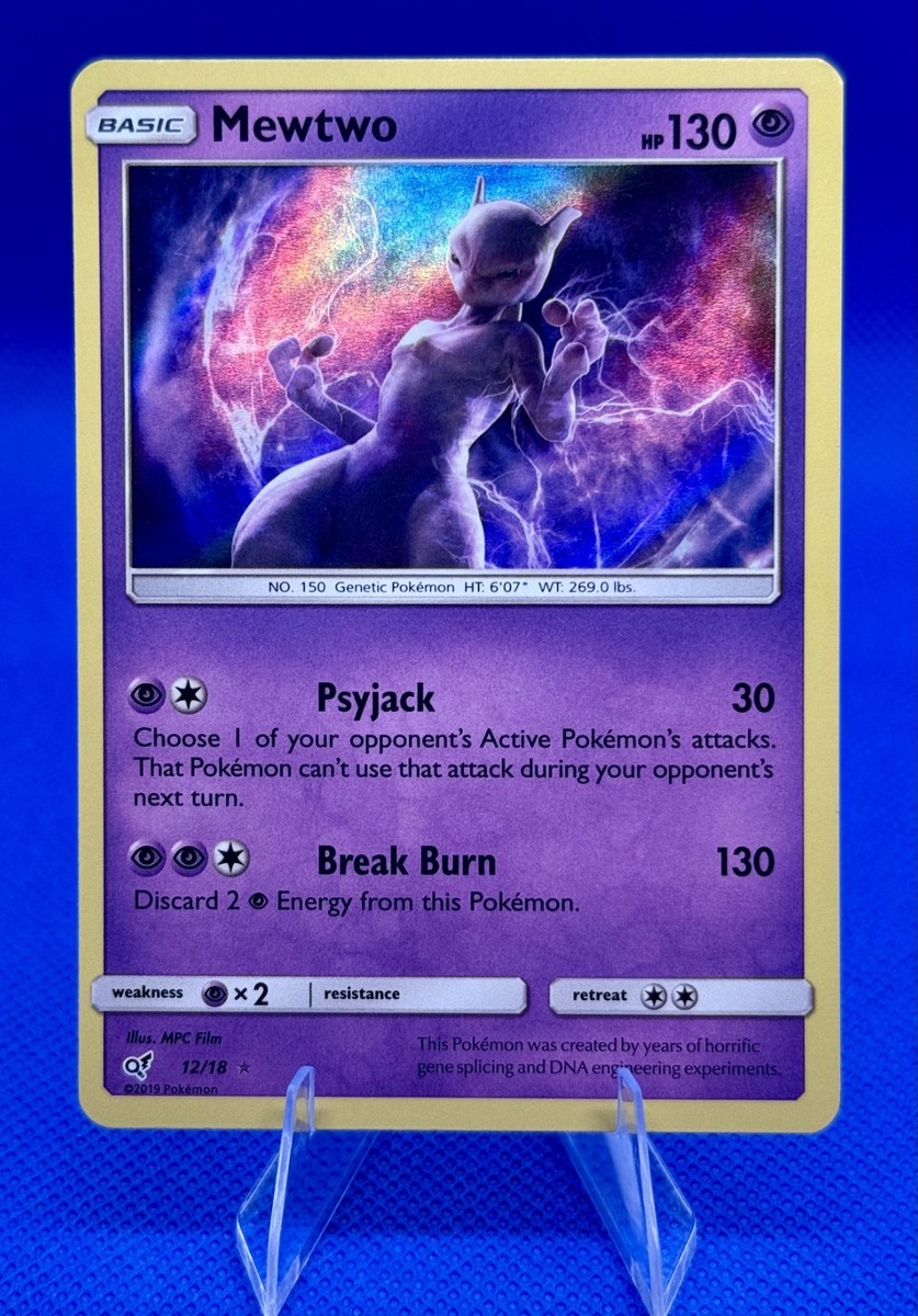 pokemon detective pikachu mewtwo card 12/18 for sale Choose the Power of Mewtwo Pokemon Trading Card Game (detective