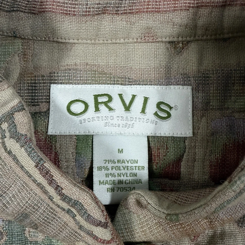 Orvis Quilted Tapestry Button Down Jacket Women's Sz Medium Abstract Multicolors - Image 4 of 4