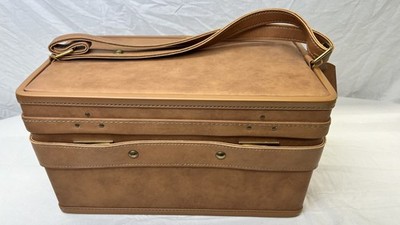 Hartmann Luggage Vintage Belting Leather Train Case Cosmetic Case Paisley Interi