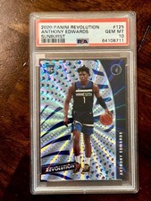 2020 Anthony Edwards Revolution #125 SUNBURST 5/75 PSA 10 jersey # RC rookie
