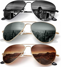 Classic Aviator Sunglasses for Men Women Driving Sun Glasses Polarized Lens UV B