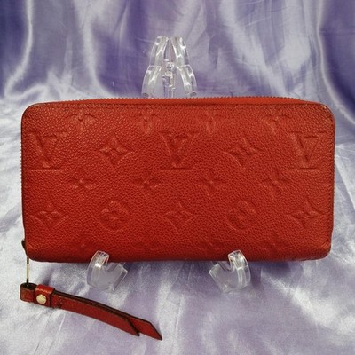 Louis Vuitton Monogram Empreinte Zippy Wallet M60775 Red Round Zip Long