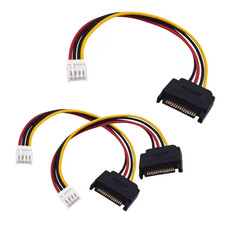 3 Pack Floppy Drive to Sata Adapter 15 PIN SATA Male to 4 PIN FDD Female Power