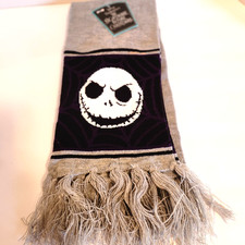 Disney Nightmare Before Christmas Gray Scarf Jack Skellington w/Tag