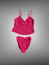 Vintage Victoria's Secret pink lace lingerie set