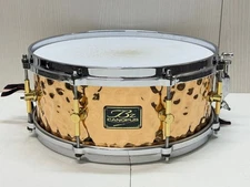 USED ??CANOPUS Hammered Bronze Snare Drum HBZ-1455 14x5.5