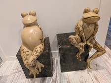 Austin Fancy Frog Bookends AC0827 Whimsical Toad Library Decor Resin 10"