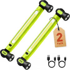 2Pack under Hood Work Light Bar, 3000LM LED Magnetic Light Bar with Hooks, 5200