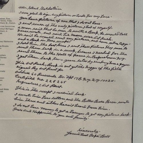James "Cool PAPA" Bell Signed 1977 Autograph Letter and Envelope Baseball Player - Picture 4 of 17