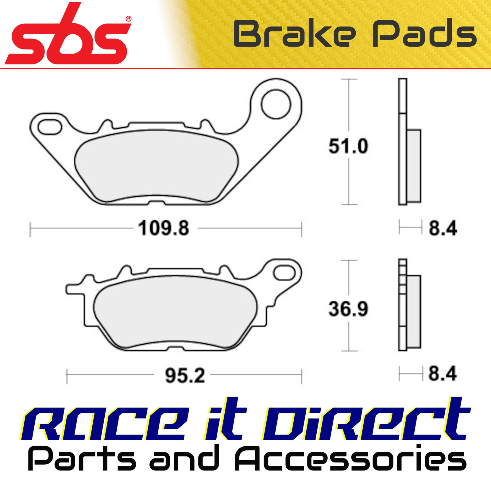 Brake Pads for YAMAHA XC 115 2017 Front Street SBS - Image 4