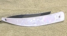 Max Sprecher Custom Straight Razors,White,Mother Of Pearl Type Finish