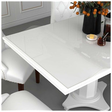 Table Protector Transparent PVC 120x60cm 1.6mm Waterproof Scratch-Resistant Cut