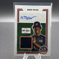 Nikko Taylor Auto 2022 Panini Stars & Stripes USA /399 Rookie Jersey Patch