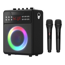 Portable Karaoke Machine for Adults  Kids with 2 Wireless Microphones, PA Sy...