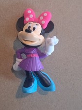 Disney Minnie Mouse Figurine Purple Dress Pink Bow JPI China Classic Toy