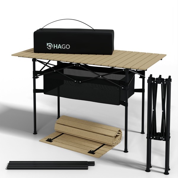 Hago Alu Campingtisch Klappbar Rolltisch Falttisch Gartentisch Reisetisch Tasche-image