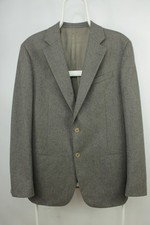 Armani Collezioni Gray Flannel Wool Sport Coat Blazer Jacket Men's Slim Fit 50R