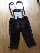braune Herren Lederhose Spieth & Wensky Gr. 50 Tracht Volkskunst Leder