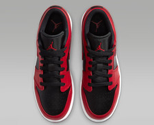 Air Jordan 1 Low Shoes Gym Red White Black Big Kids' GS  Size 3.5Y - 7Y