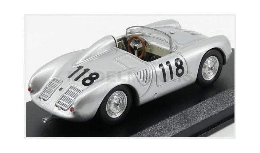 Best-Model 9701 Porsche - 550Rs Spider N 118 2Nd Targa Florio 1959 - Silver - 1/ - Image 2 of 2