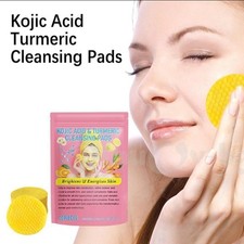 2 Turmeric Kojic Acid Pads Turmeric Kojic Cleansing Pad Facial Sponges Exfoliate