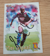 Genuine Hand Signed Julian Joachim Aston Villa Futera 1999 Card