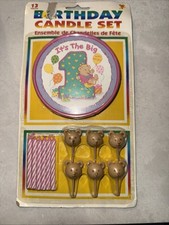 VINTAGE FIRST 1ST BIRTHDAY 13 PIECE CANDLE SET CAKE DECORATION NEW IN PACKAGE