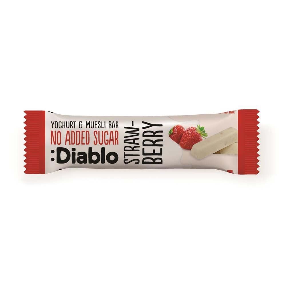 Diablo Yoghurt-Coated Muesli Bar With No Added Sugar Sugar Free Strawberry, 30 G - Image 3