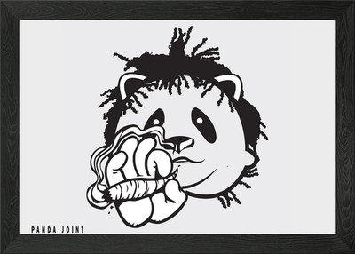 Panda joint T shirt design Framed Wall Art Poster Canvas Print Picture