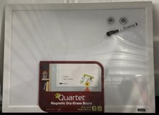 Quartet Magnetic Dry-Erase Board 17 x 23 Black Silver Finish Frame Whiteboard