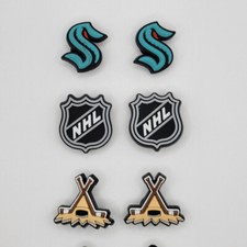 NHL Seattle Kraken Hockey Team For Crocs Shoe Charms Jibbitz - 6 Pieces