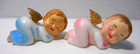 Wilton Cake Decorating 2 Sleeping Angels Boy & Girl Topper Ornaments Vintage