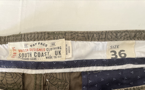 Fat Face Shorts - Men's Fern Green Floral Cotton Chino Shorts - Size 36", 92 Cm - 第 4/9 張圖片