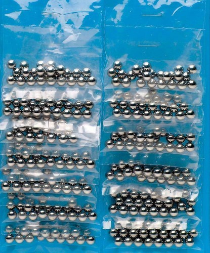 Weldtite Bicycle Steel Ball Bearings 1/4" For Wheels & Bottom Bracket 48 Pcs - Picture 7 of 8