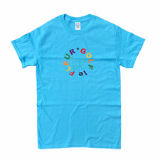Actual Fact Golf Le Fleur Printed Hip Hop Light Blue Tee T-shirt