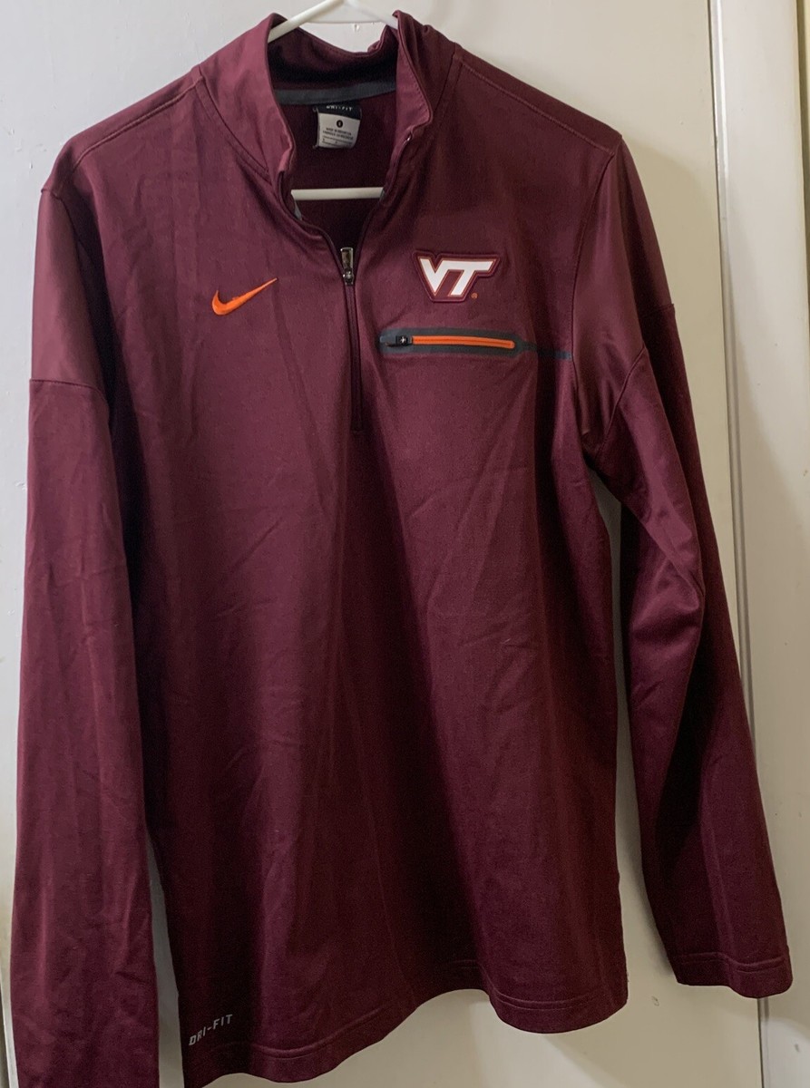 ウェア Nike Virginia Tech Basketball Jacket Men's Nike Maroon Virginia Tech Hokies Coaches Quarter-Zip