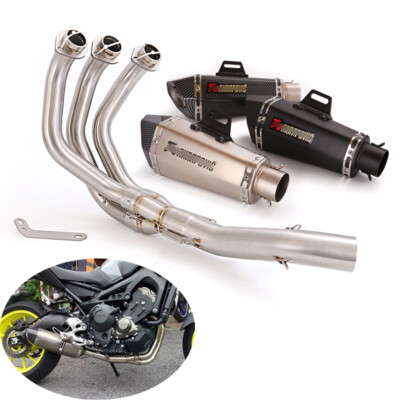 For Yamaha MT-09 FZ09 XSR900 2014-2020 Header Link Pipe Slip On 51mm Muffler Tip