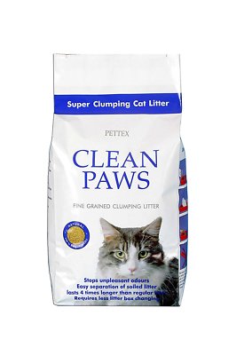 Pettex Clean Paws Super Clumping Ultra Katzenstreu 15 kg - stoppt unangenehme Gerüche