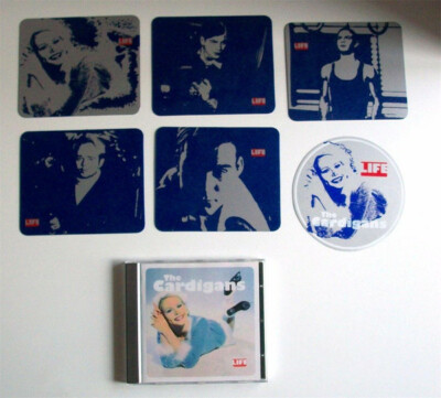 THE CARDIGANS LIFE CD Box Set w/Shirt / Coasters / Sticker