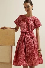 NWT Anthropologie SIKA Red Mosaic Mini Dress Size 0