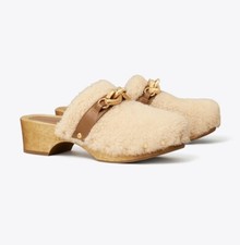 TORY BURCH JESSA SHEARLING CLOG Size 7