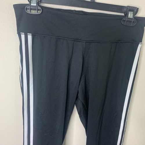 Adidas Leggings schwarz mit weißen Streifen Climalite Gr. Medium (p1) - Bild 3 von 10