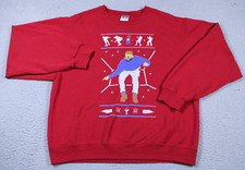 Drake Hotline Bling Sweater Mens Large Red Dance Sweatshirt Jumper Pullover Ugly