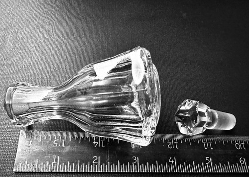 BOSTON & SANDWICH GLASS SMALL ANTIQUE CRYSTAL COLOGNE PERFUME 19TH C. FLINT EAPG - Picture 8 of 8
