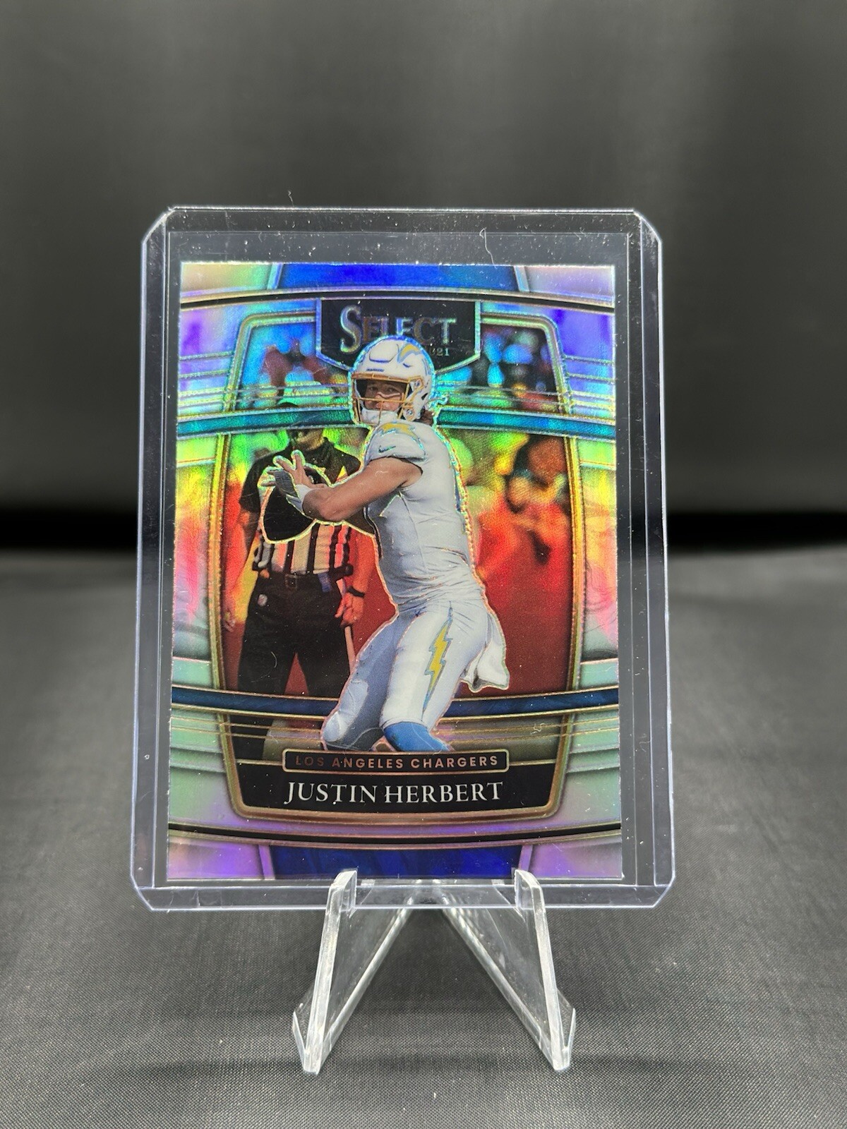 2021 Panini Select Justin Herbert - Concourse Silver Prizm - Los Angeles Charger