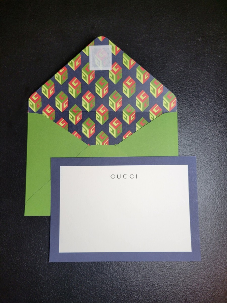 20 Gucci Notecard and Envelope Stationary Set NEW