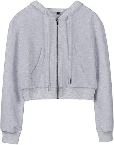 Hooever Womens Cute Workout Cropped Zip 