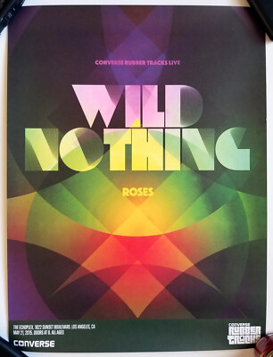 Wild Nothing Roses Los Angeles Echoplex 2015 Tour Poster RARE Nocturne Gemini